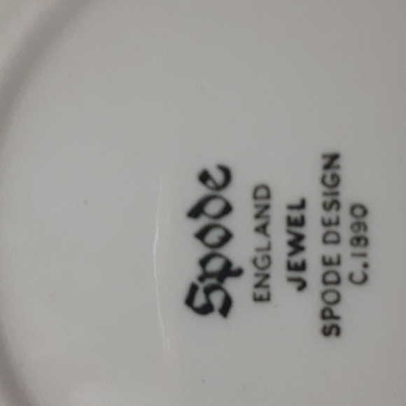 Antique Spode 1890 Jewel White Tea Saucers Set of 4- 3 1/2 dia. - Picture 3 of 3